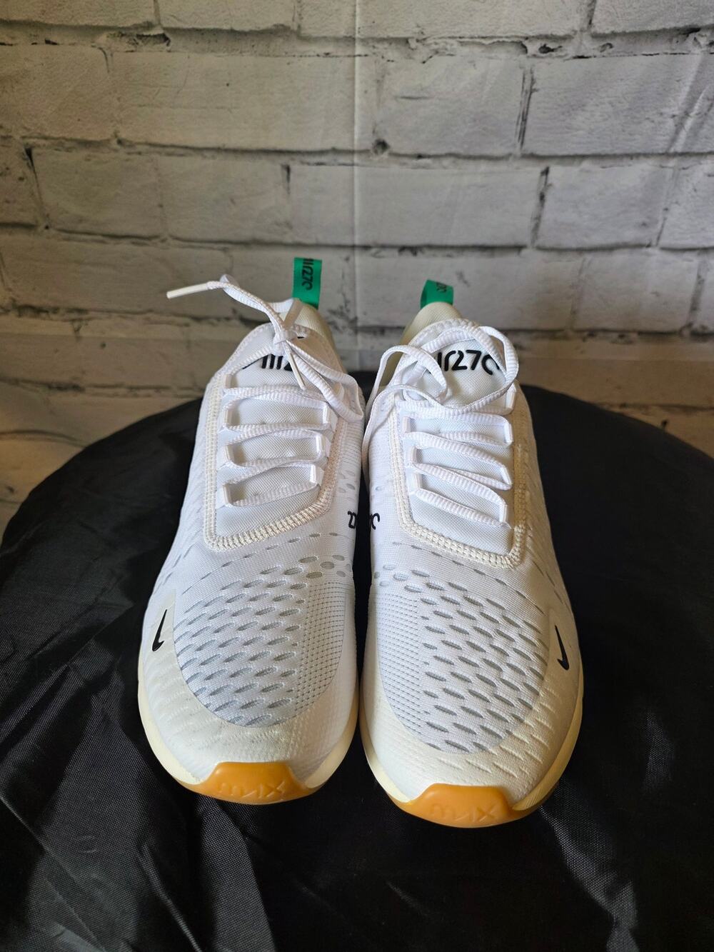 Nike White Athletic Sneakers with Yellow and Green Accents